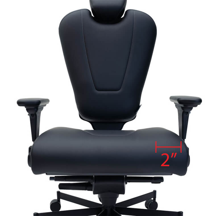 2" wider seat on concept chair