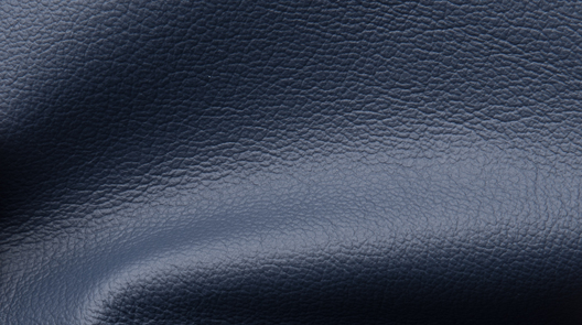 Midnight blue leather fabric swatch